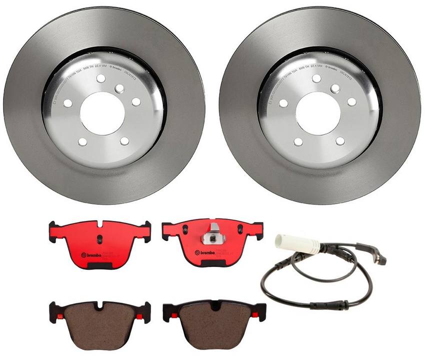 BMW Brake Pad and Rotor Kit Rear (345mm) (Ceramic) Brembo BM4032009KIT